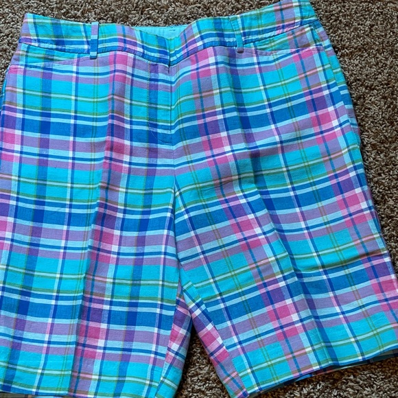 Reduced! Talbots Perfect Bermuda Shorts in Colorful Plaid - Picture 2 of 9